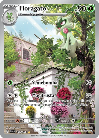 Floragato Evoluzioni a Paldea carta Pokémon italiana IR