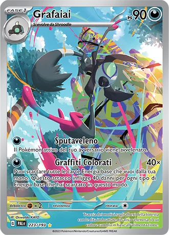 Grafaiai Evoluzioni a Paldea carta Pokémon italiana IR