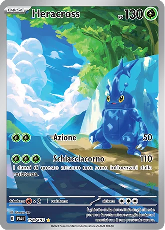 Heracross Evoluzioni a Paldea carta Pokémon italiana IR