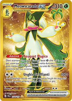 Meowscarada ex Evoluzioni a Paldea carta Pokémon italiana HR