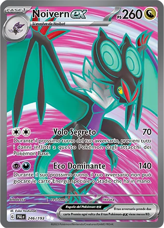 Noivern ex Evoluzioni a Paldea carta Pokémon italiana