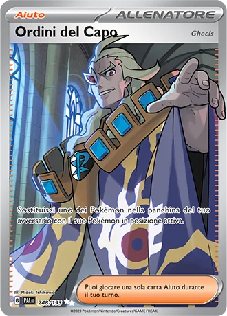 Ordini del Capo - Ghecis Evoluzioni a Paldea carta Pokémon italiana UR