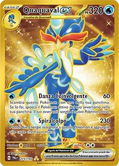 Quaquaval ex Evoluzioni a Paldea carta Pokémon italiana HR