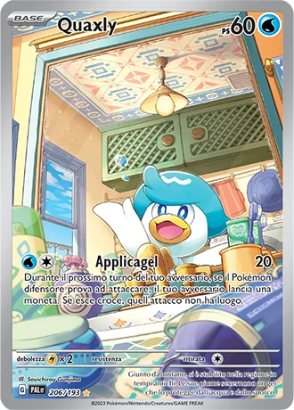 Quaxly Evoluzioni a Paldea carta Pokémon italiana IR