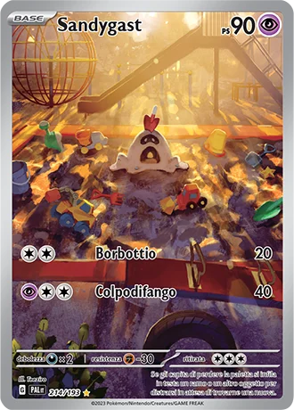 Sandygast Evoluzioni a Paldea carta Pokémon italiana IR
