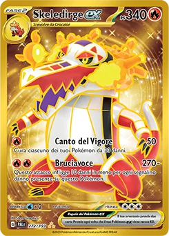 Skeledirge ex Evoluzioni a Paldea carta Pokémon italiana HR