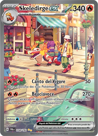 Skeledirge ex Evoluzioni a Paldea carta Pokémon italiana SIR