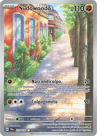Sudowoodo Evoluzioni a Paldea carta Pokémon italiana IR