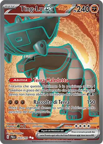Ting-Lu ex Evoluzioni a Paldea carta Pokémon italiana UR