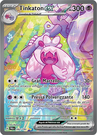 Tinkaton ex Evoluzioni a Paldea carta Pokémon italiana SIR