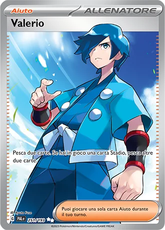 Valerio Evoluzioni a Paldea carta Pokémon italiana UR