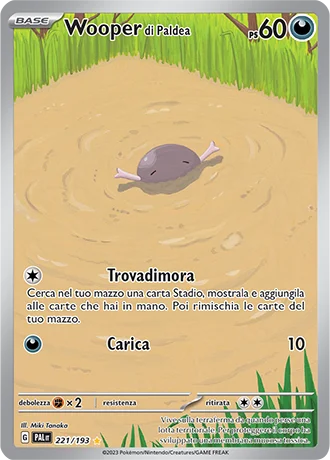 Wooper di Paldea Evoluzioni a Paldea carta Pokémon italiana IR