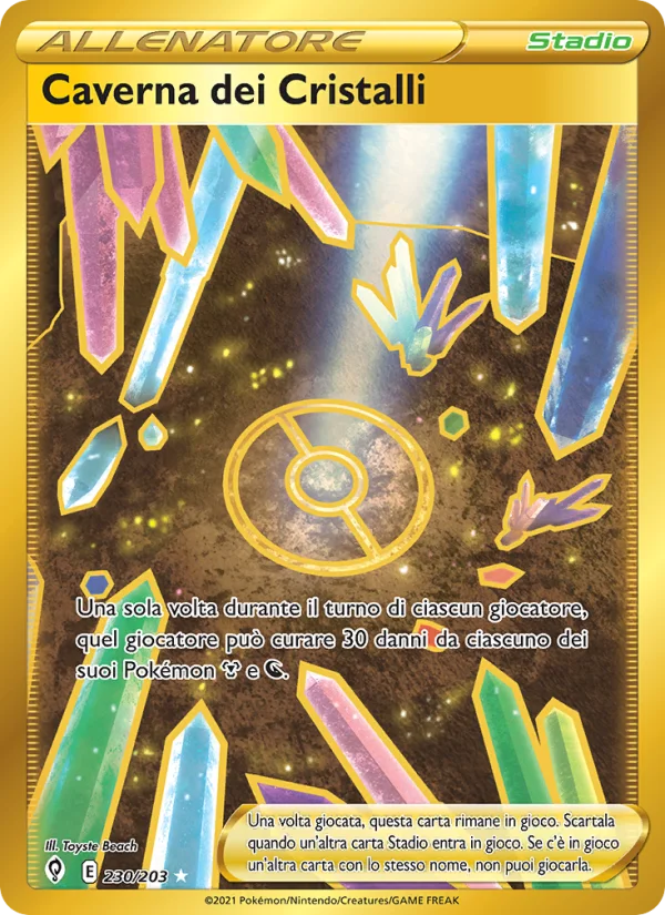 Caverna dei Cristalli Evoluzioni Eteree carta Pokémon italiana HR
