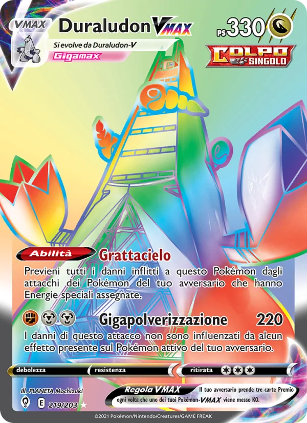Duraludon VMAX Evoluzioni Eteree carta Pokémon italiana RR