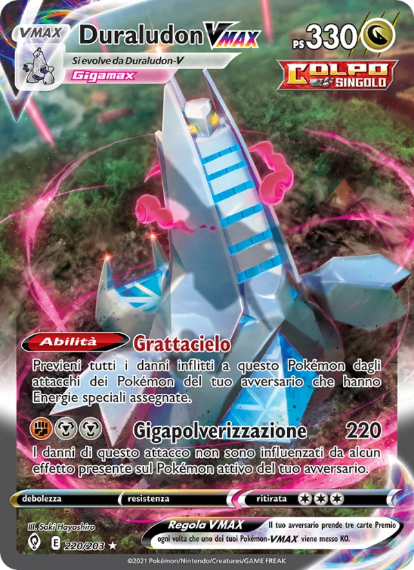Duraludon VMAX Evoluzioni Eteree carta Pokémon italiana RR