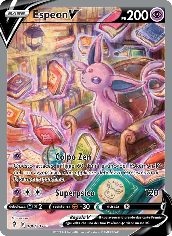 Espeon V Evoluzioni Eteree carta Pokémon italiana UR