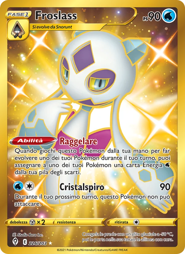 Froslass Evoluzioni Eteree carta Pokémon italiana HR