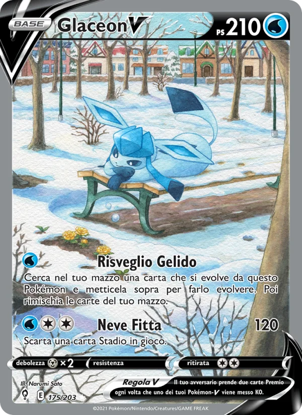 Glaceon V Evoluzioni Eteree carta Pokémon italiana UR