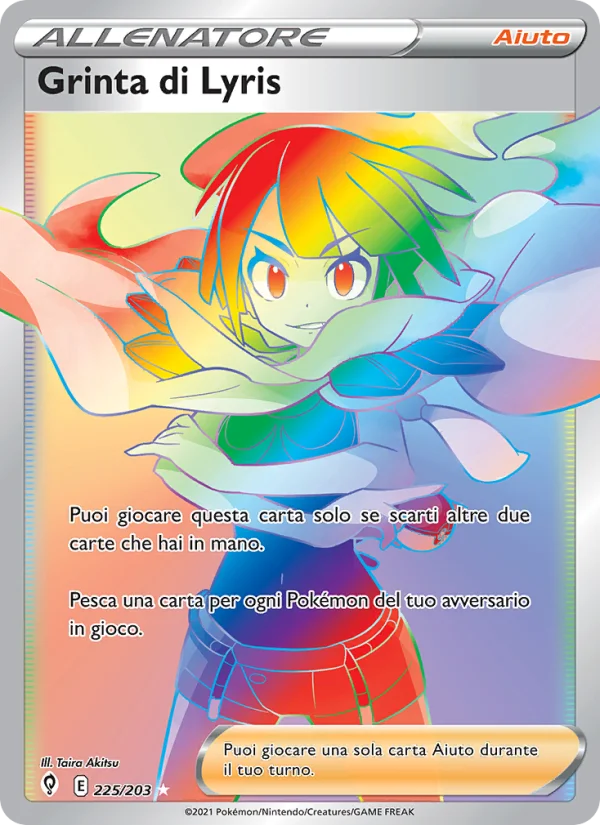Grinta di Lyris Evoluzioni Eteree carta Pokémon italiana RR
