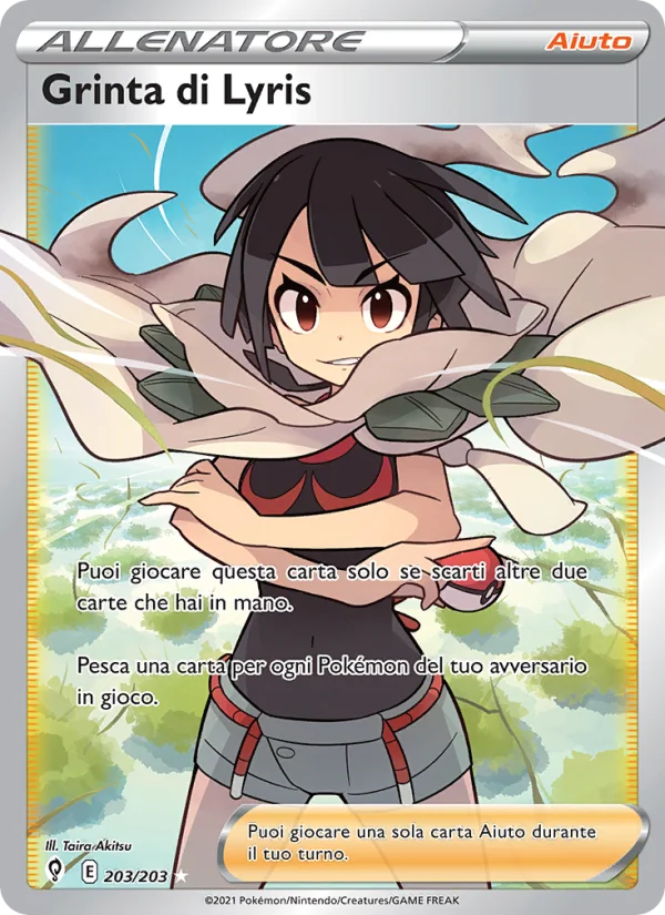 Grinta di Lyris Evoluzioni Eteree carta Pokémon italiana UR