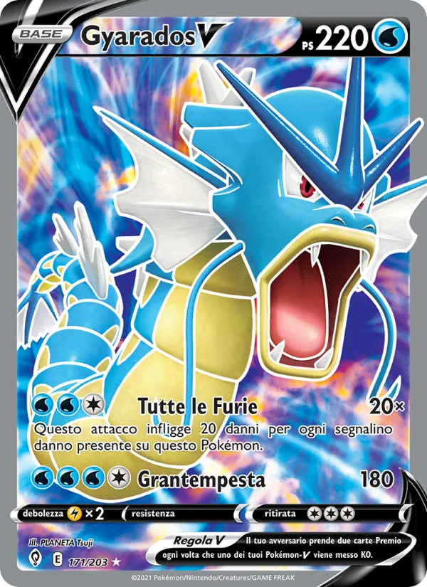 Gyarados V Evoluzioni Eteree carta Pokémon italiana UR