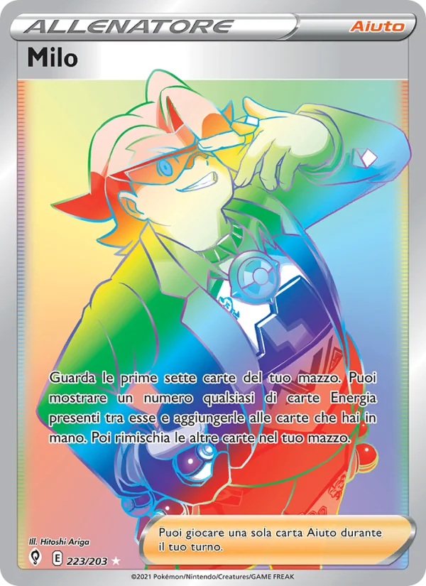Milo Evoluzioni Eteree carta Pokémon italiana RR