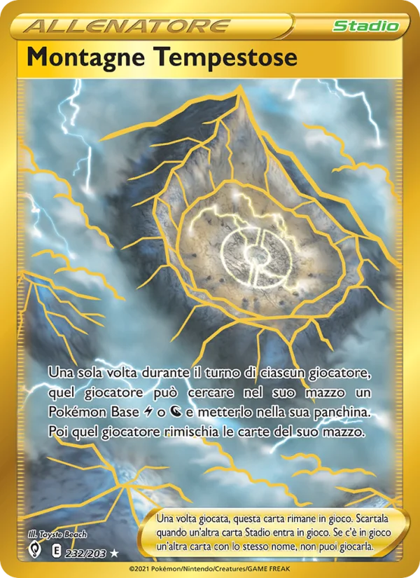 Montagne Tempestose Evoluzioni Eteree carta Pokémon italiana HR