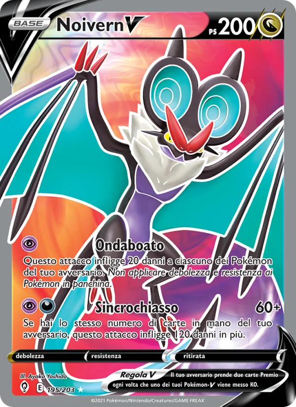 Noivern V Evoluzioni Eteree carta Pokémon italiana UR