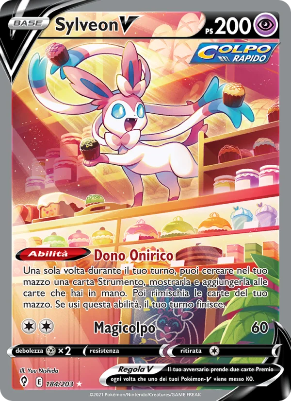 Sylveon V Evoluzioni Eteree carta Pokémon italiana UR