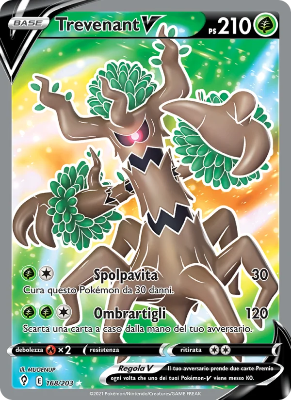 Trevenant V Evoluzioni Eteree carta Pokémon italiana UR