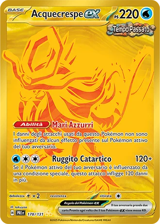Acquecrespe ex Evoluzioni Prismatiche carta Pokémon italiana HR