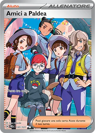 Amici a Paldea Evoluzioni Prismatiche carta Pokémon italiana UR