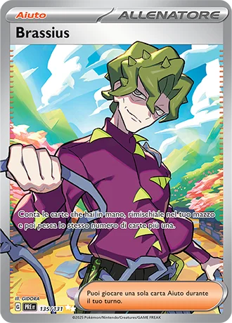 Brassius Evoluzioni Prismatiche carta Pokémon italiana UR