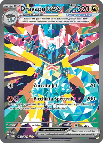 Dragapult ex Evoluzioni Prismatiche carta Pokémon italiana SIR