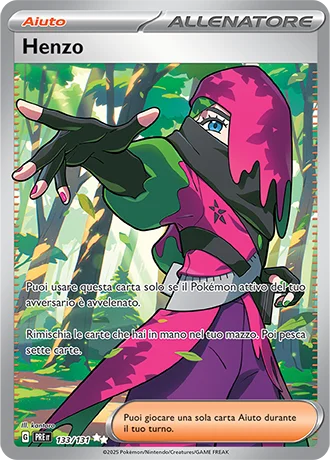 Henzo Evoluzioni Prismatiche carta Pokémon italiana UR