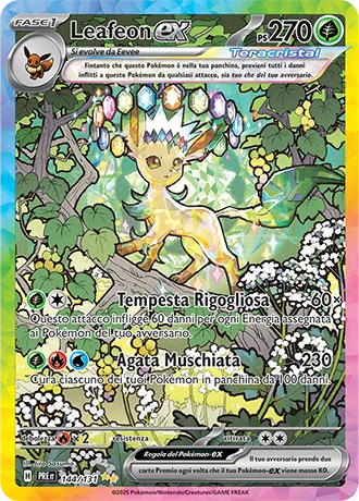 Leafeon ex Evoluzioni Prismatiche carta Pokémon italiana SIR