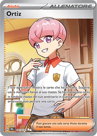 Ortiz Evoluzioni Prismatiche carta Pokémon italiana UR