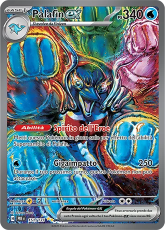 Palafin ex Evoluzioni Prismatiche carta Pokémon italiana SIR