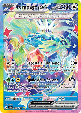 Terapagos ex Evoluzioni Prismatiche carta Pokémon italiana SIR