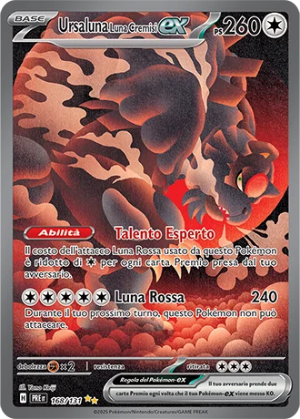 Ursaluna Luna Cremisi ex Evoluzioni Prismatiche carta Pokémon italiana SIR