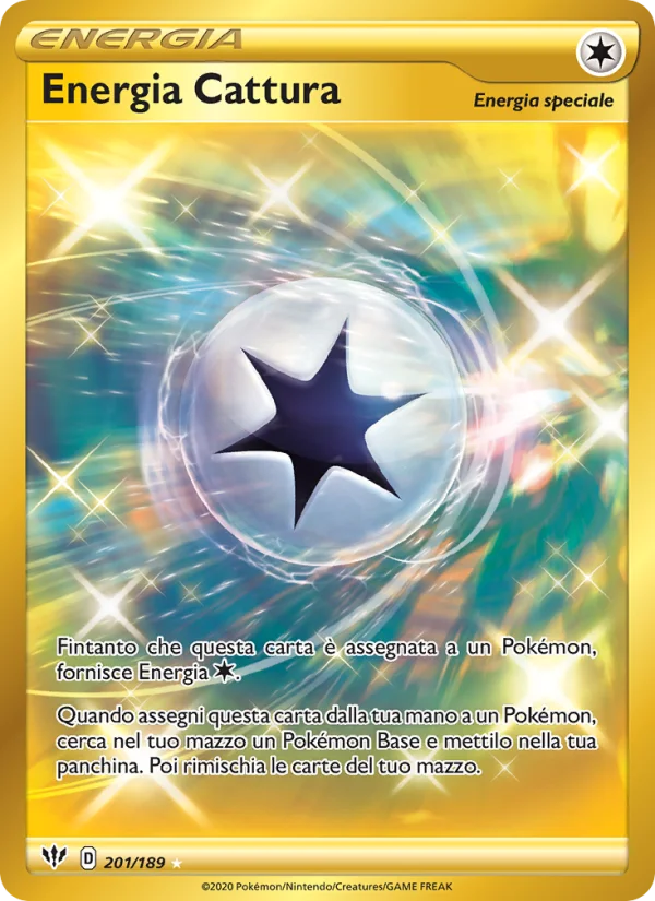 Energia Cattura Fiamme Oscure carta Pokémon italiana HR