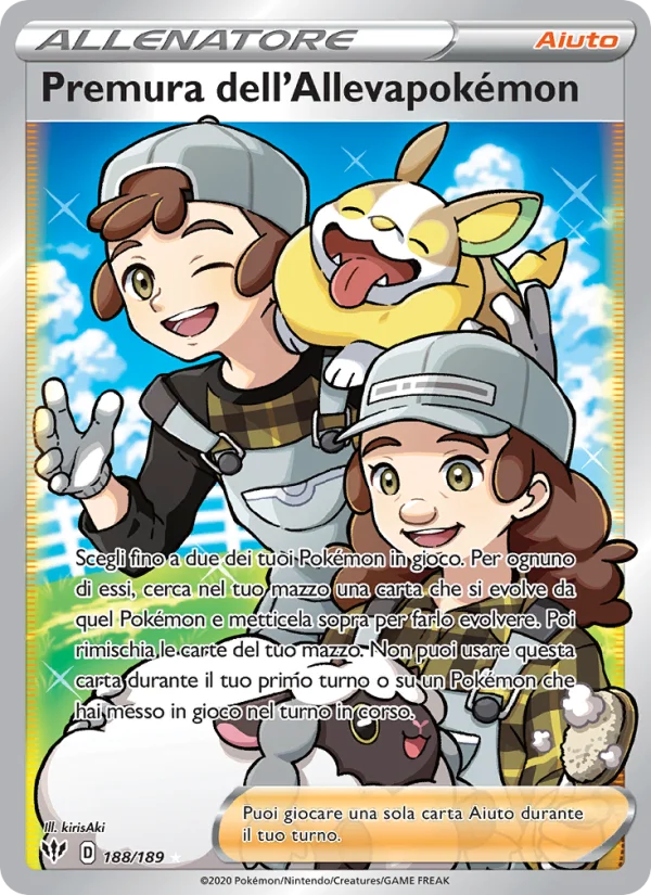 Premura dell'Allevapokémon Fiamme Oscure carta Pokémon italiana UR