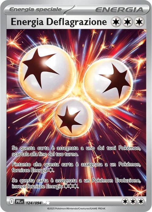 Energia Deflagrazione Fiamme Spettrali carta Pokémon italiana UR