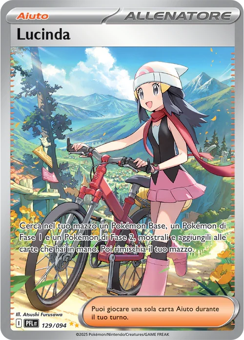 Lucinda Fiamme Spettrali carta Pokémon italiana SIR