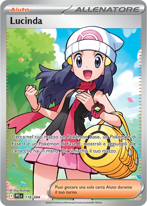 Lucinda Fiamme Spettrali carta Pokémon italiana UR