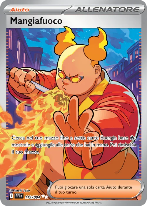Mangiafuoco Fiamme Spettrali carta Pokémon italiana UR