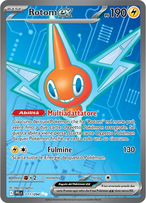 Rotom ex Fiamme Spettrali carta Pokémon italiana