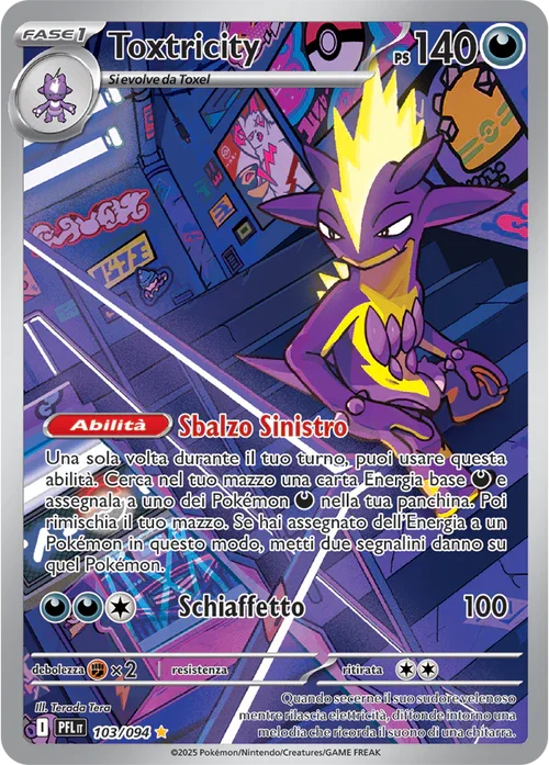 Toxtricity Fiamme Spettrali carta Pokémon italiana