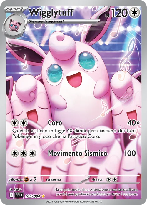 Wigglytuff Fiamme Spettrali carta Pokémon italiana IR