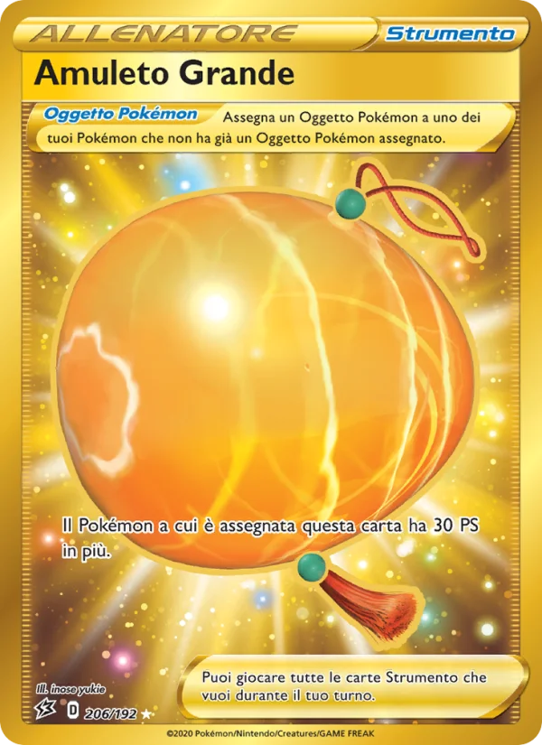 Amuleto Grande Fragore Ribelle carta Pokémon italiana HR